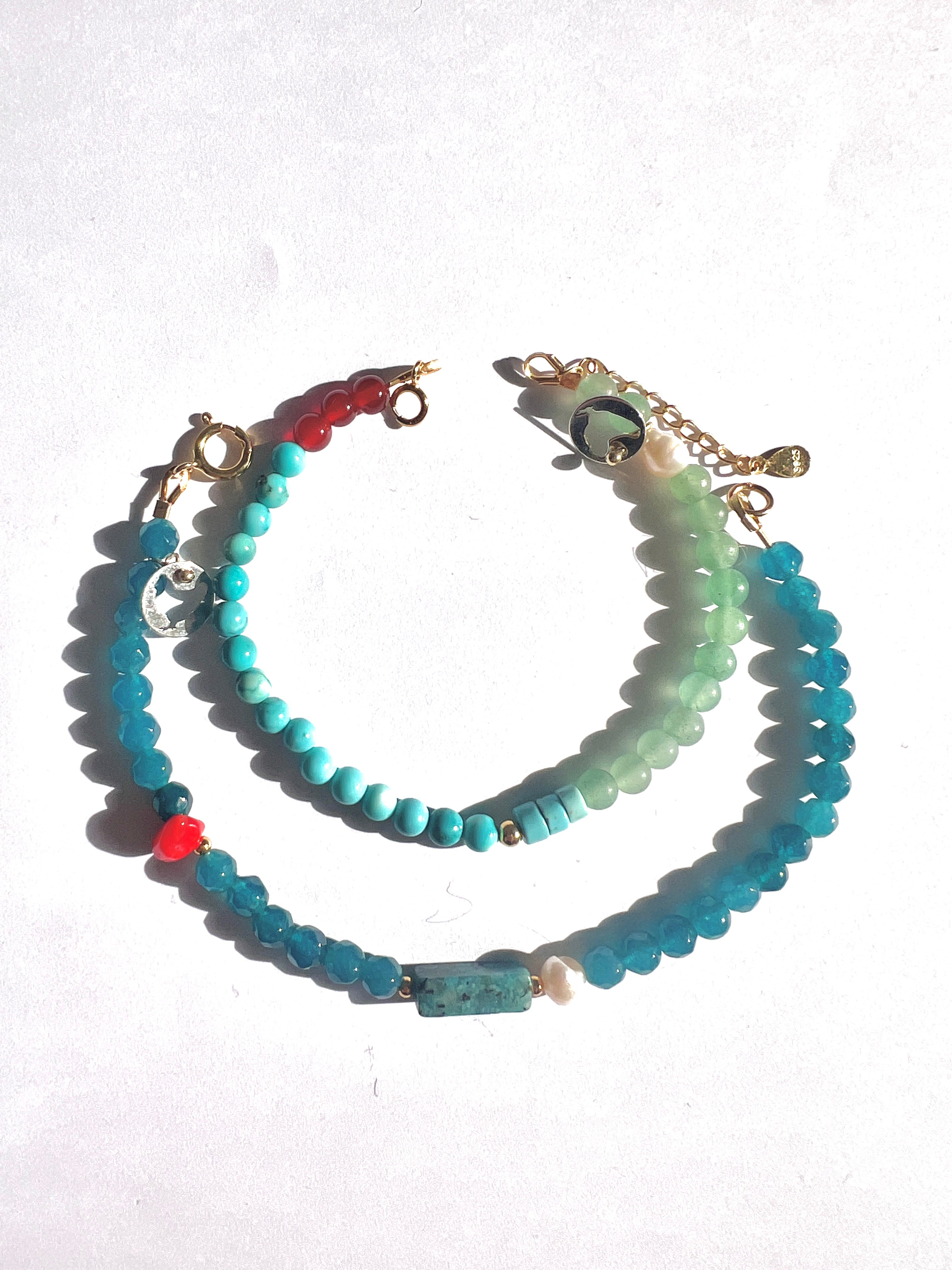 Armband Nature, turquoise, aventurijn