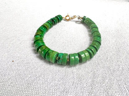 Armband Green Flowers, chrysocolla