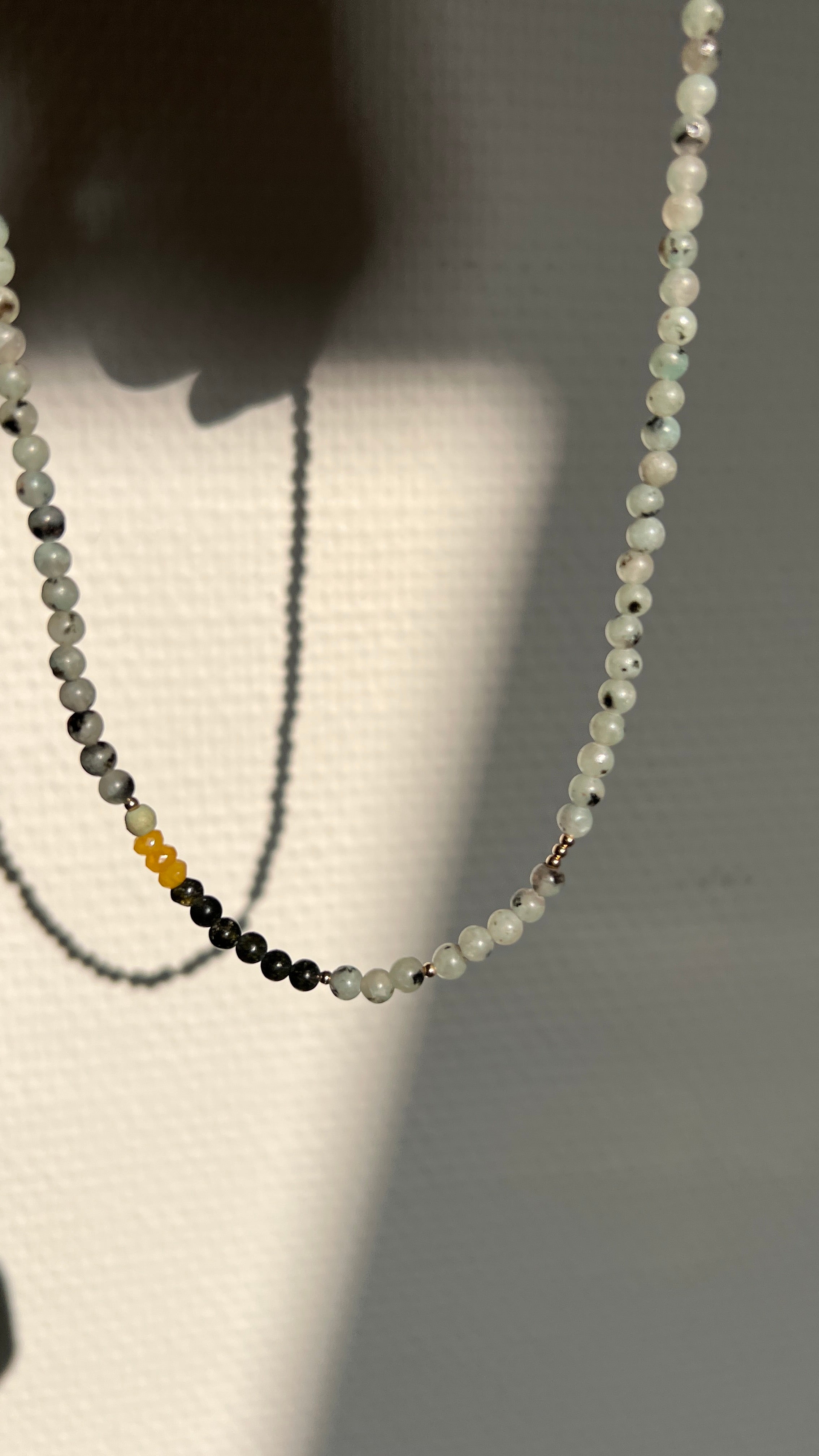 Ketting Green Whisper, kiwi jaspis, agaat