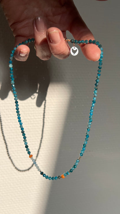 Ketting Blue River, apatiet en aquamarijn