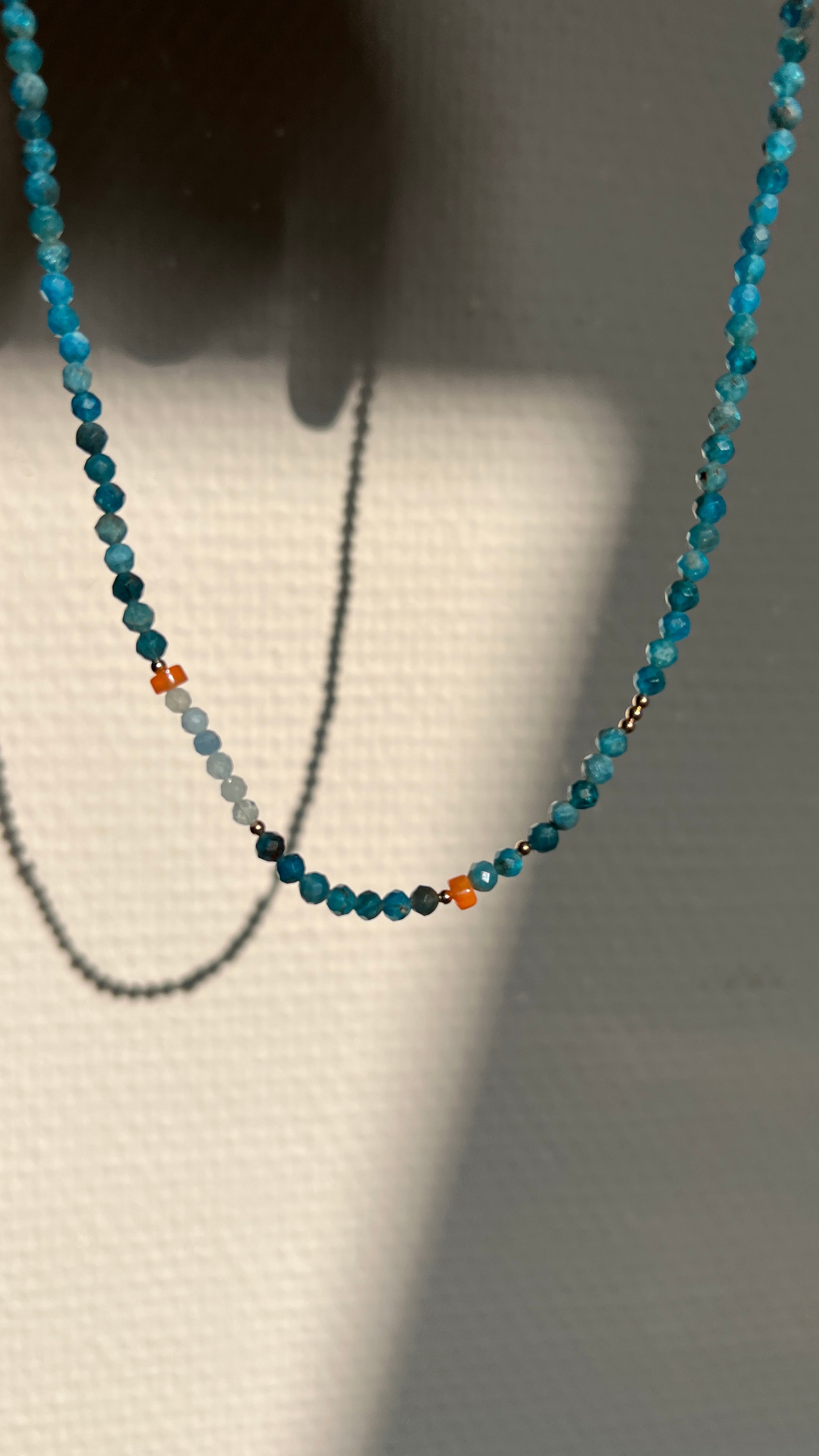 Ketting Blue River, apatiet en aquamarijn