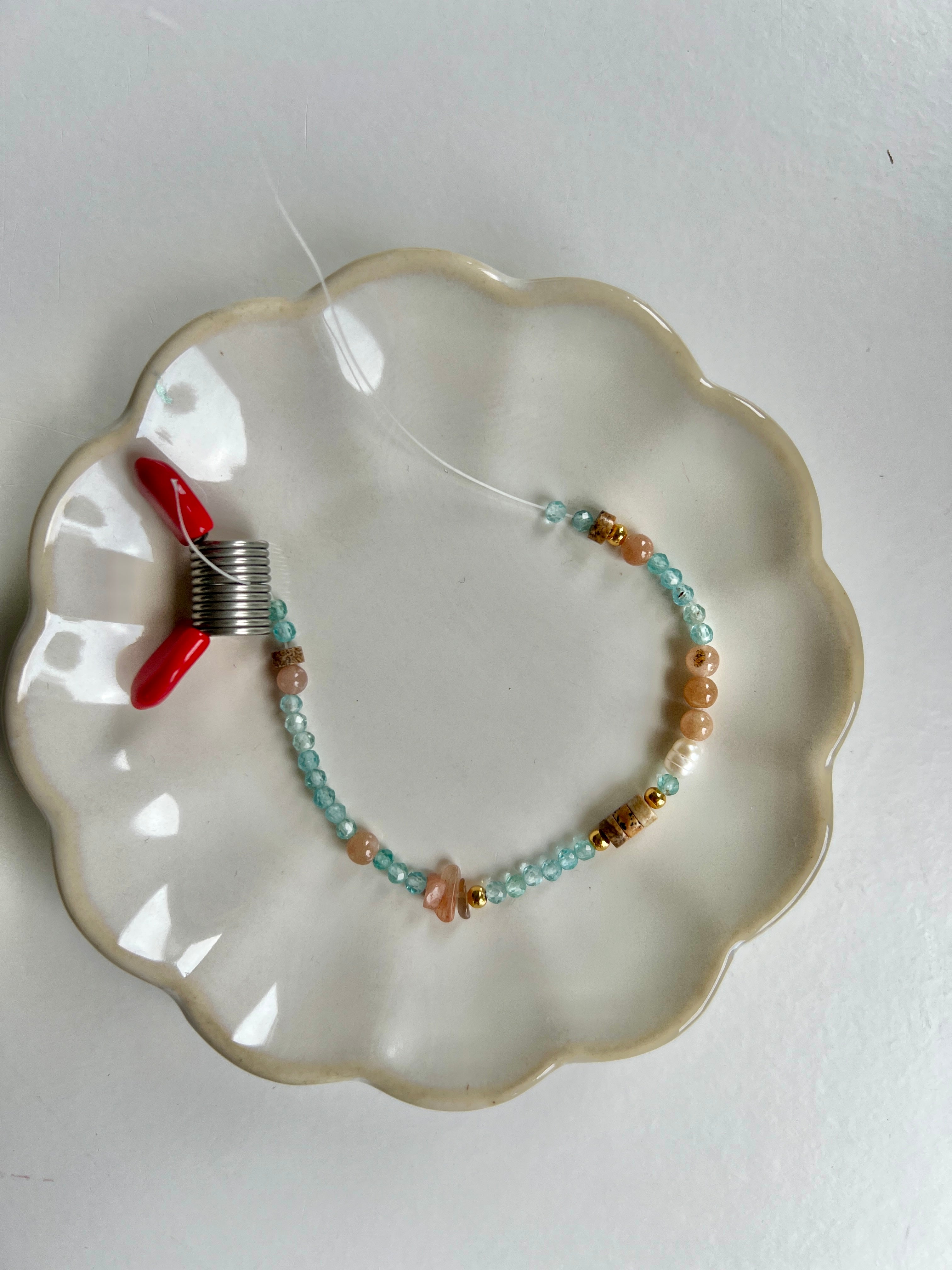 Armband Sea Flow, apatiet, zonnesteen
