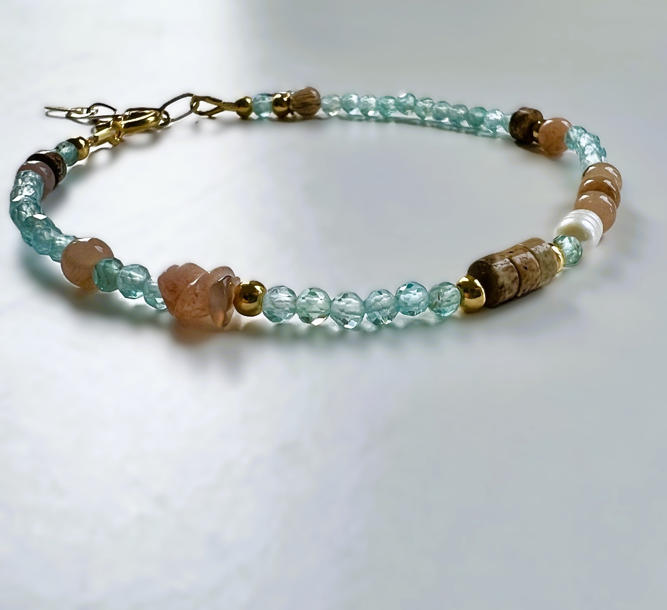 Armband Sea Flow, apatiet, zonnesteen