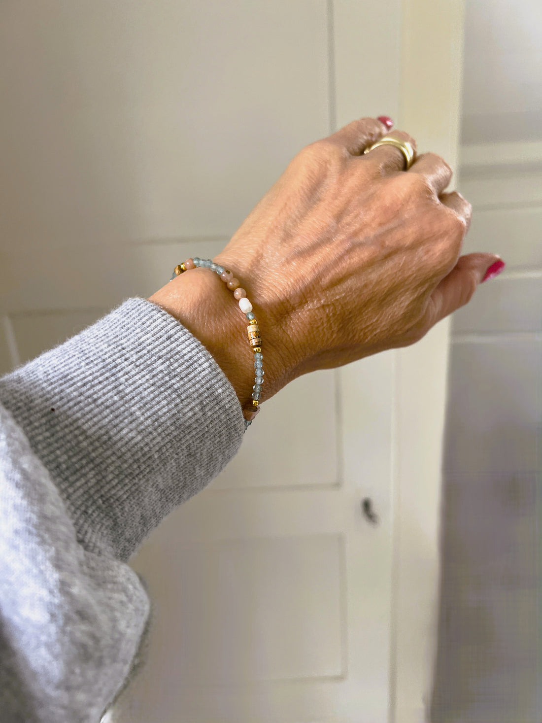 Armband Sea Flow, apatiet, zonnesteen