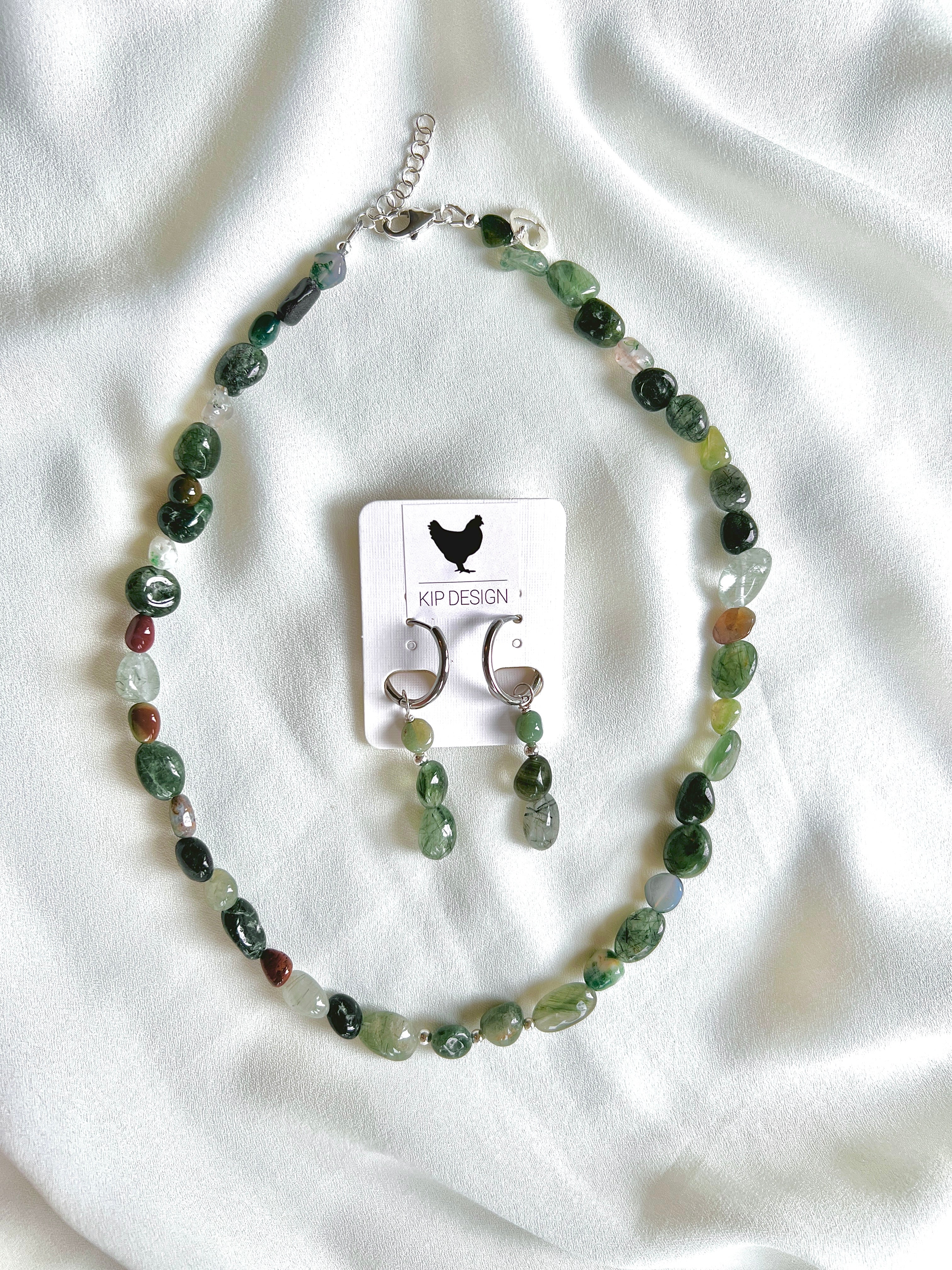 Ketting Green Soul, mos agaat