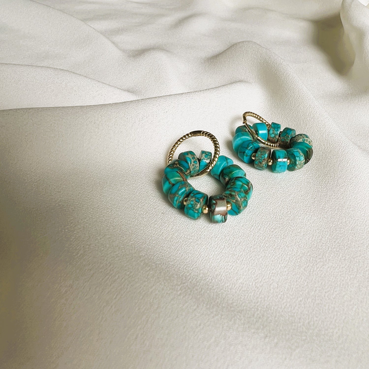 Oorbellen Blue Ocean, turquoise