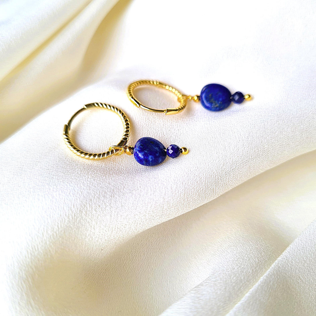 Oorbellen Le Ciel Blue, blauwe lapis lazuli