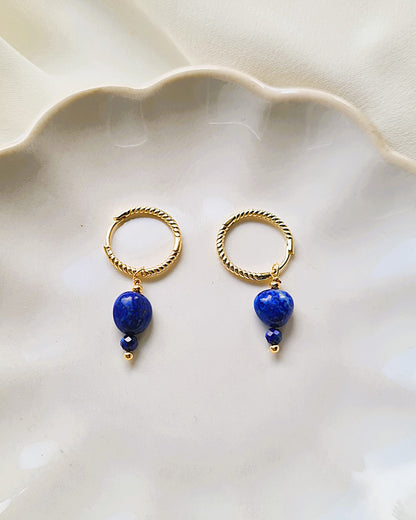Oorbellen Le Ciel Blue, blauwe lapis lazuli