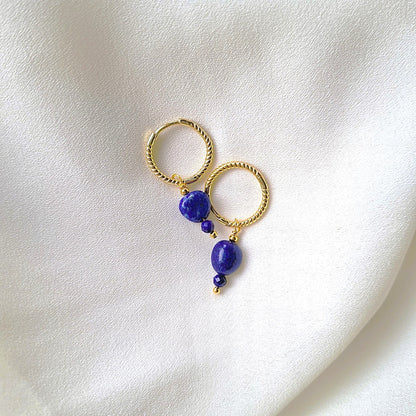 Oorbellen Le Ciel Blue, blauwe lapis lazuli