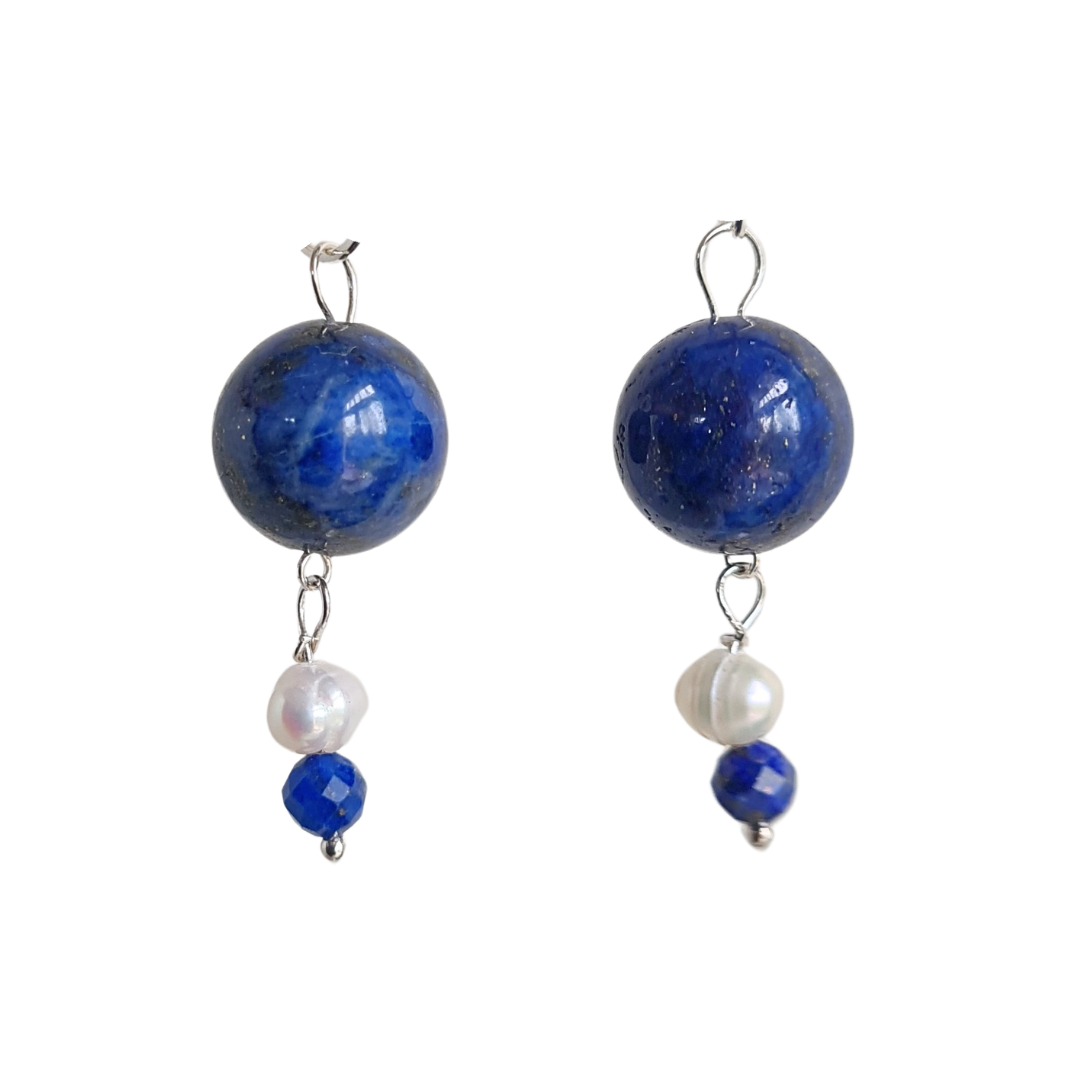 1 Bedel Oase, blauwe lapis lazuli, parel