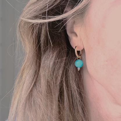 Oorbellen Blue Eyes, amazoniet, apatiet