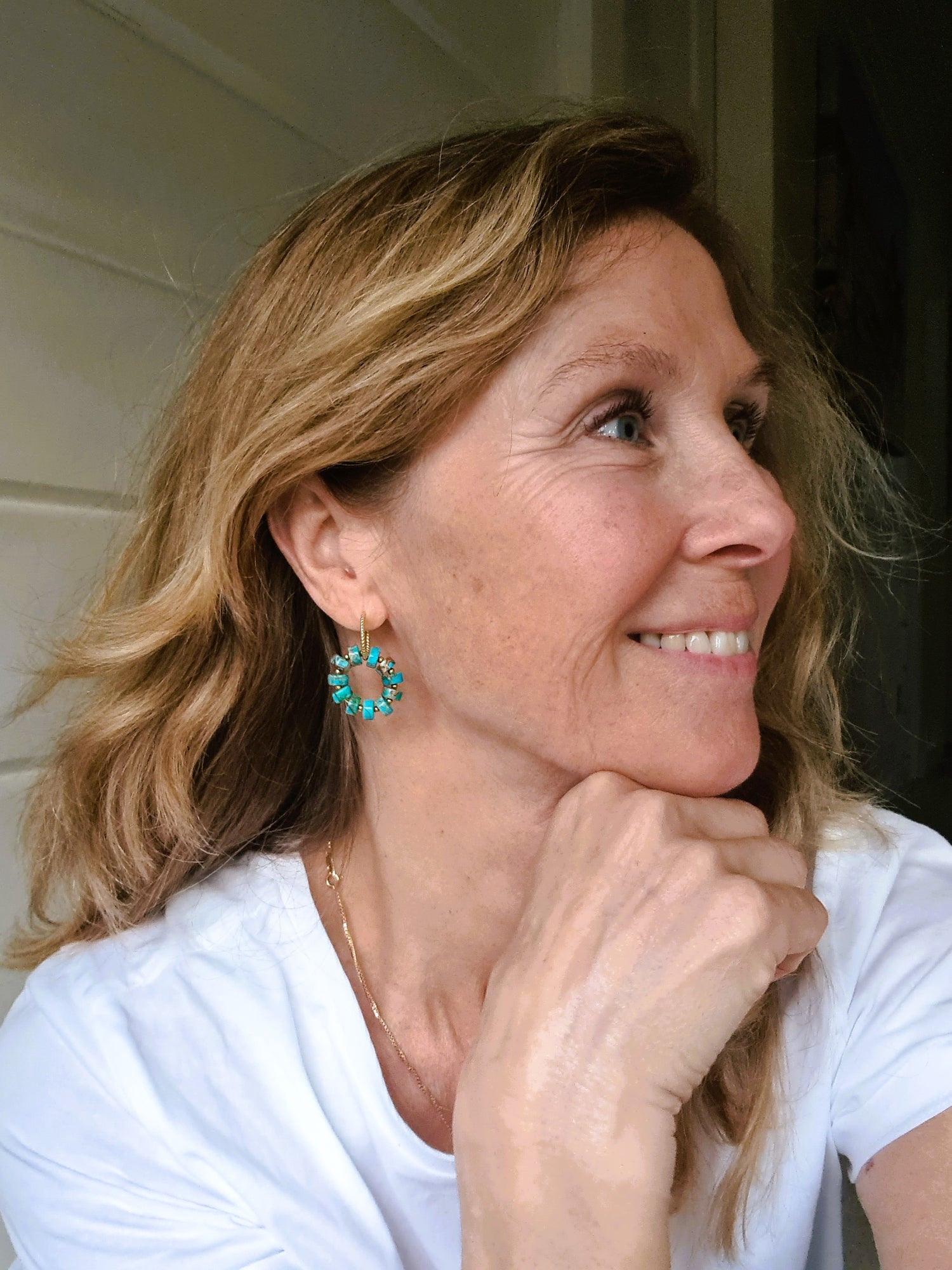 Oorbellen Blue Ocean, turquoise