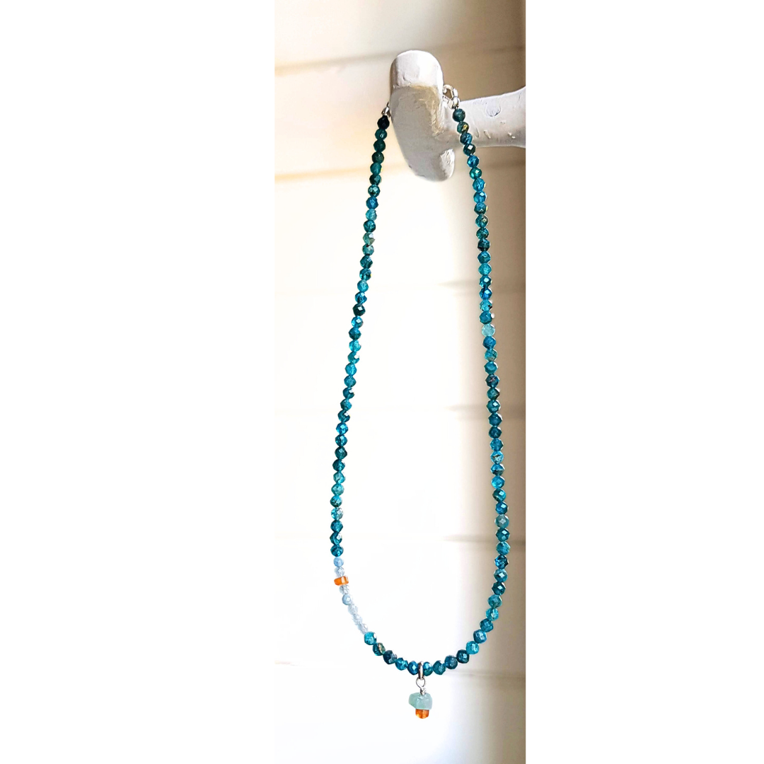 Ketting Blue River, apatiet en aquamarijn