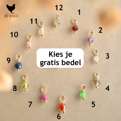 1 GRATIS geboortesteen-bedel