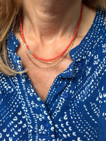 Ketting Happiness, rood koraal