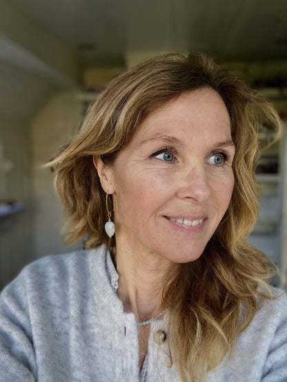 Oorbellen Early Morning, amazoniet, apatiet