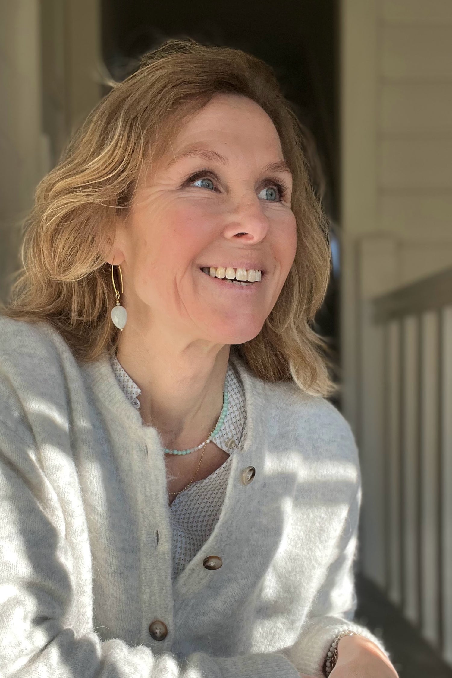 Oorbellen Early Morning, amazoniet, apatiet