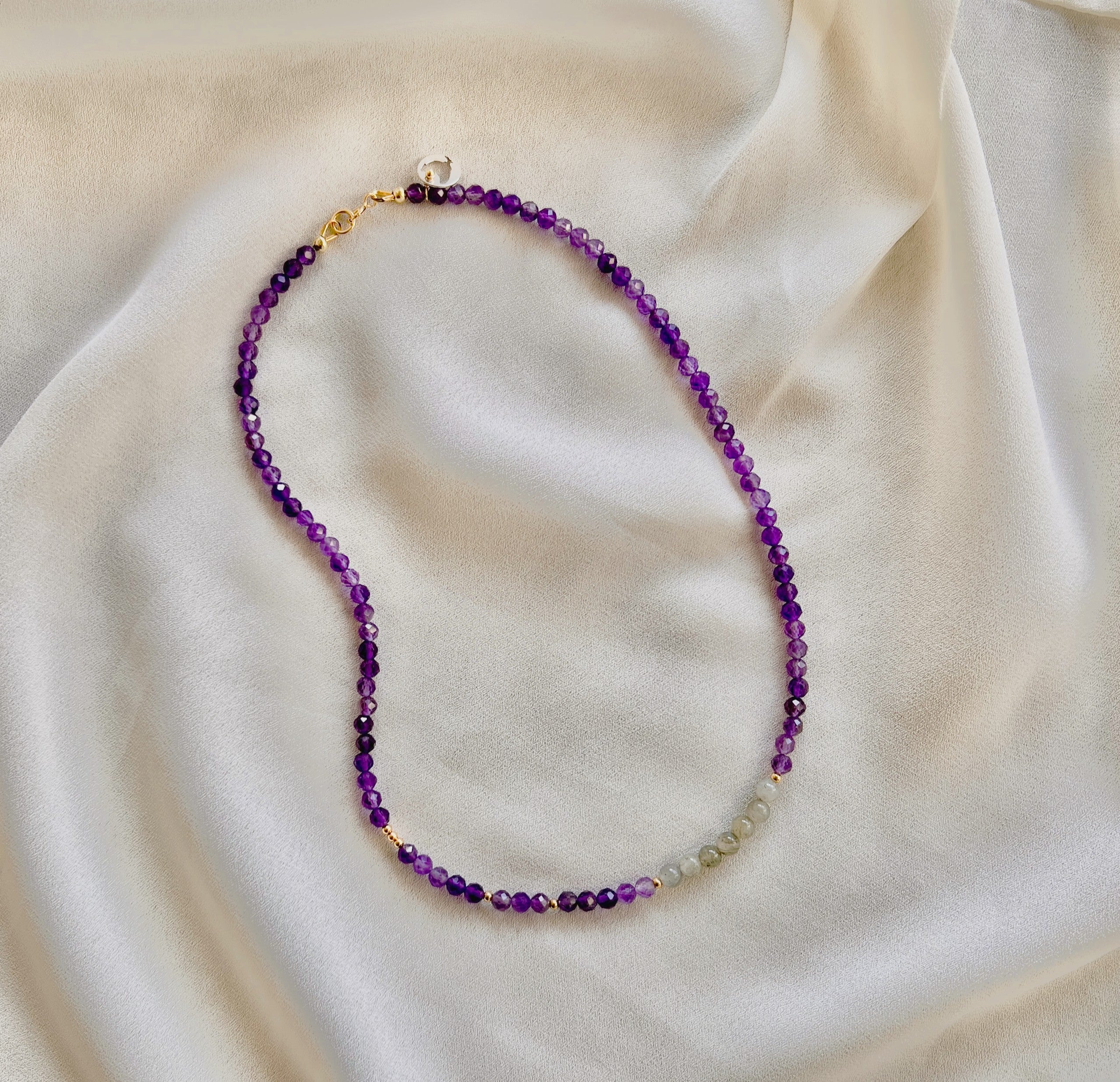 Ketting Purple Love, amethist, labradoriet