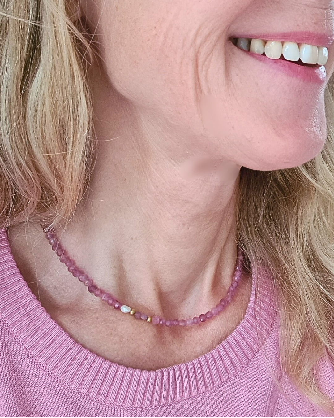 Ketting Yourself, toermalijn, parel