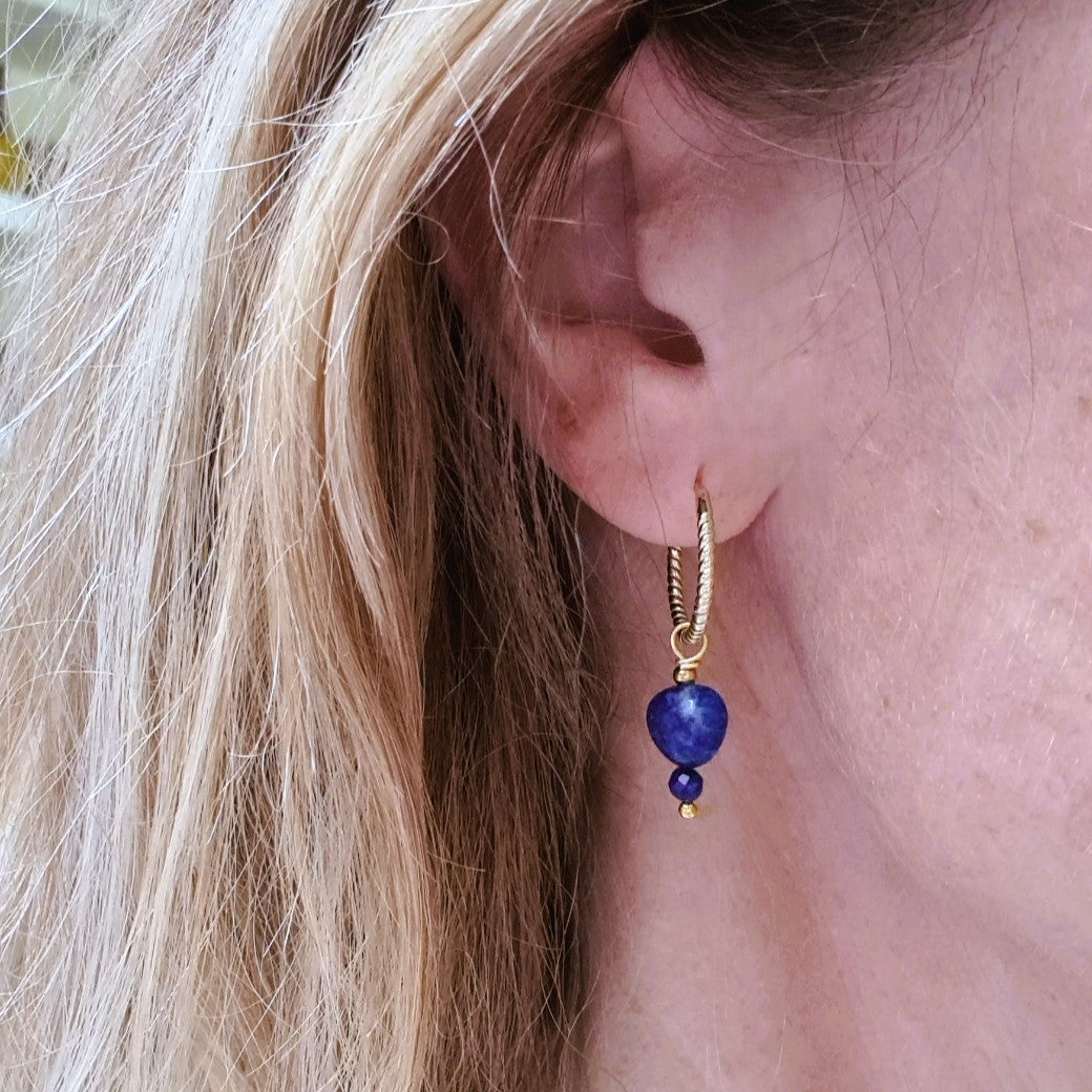 Oorbellen Le Ciel Blue, blauwe lapis lazuli
