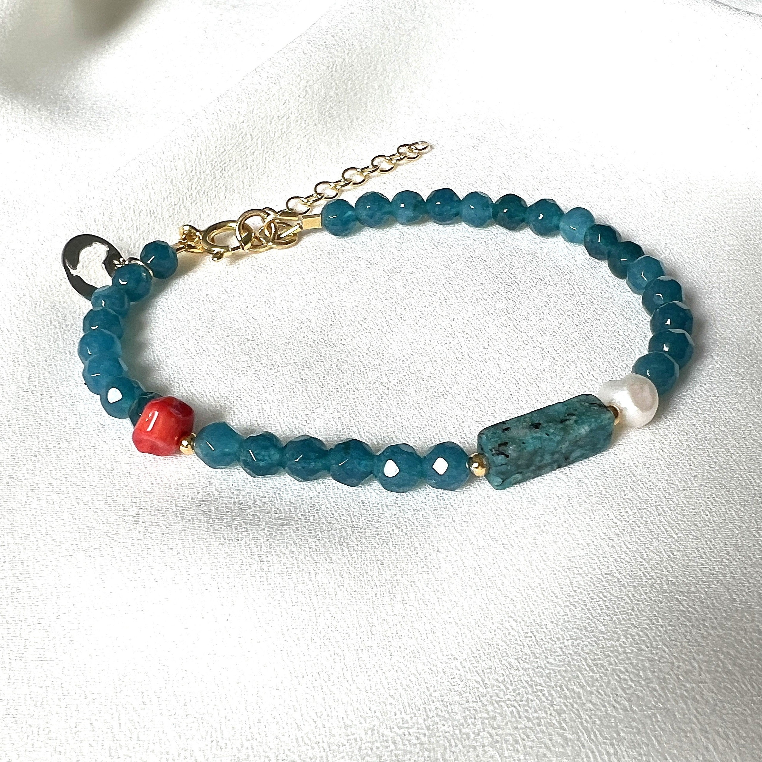 Armband Ocean Water, jade, turquoise