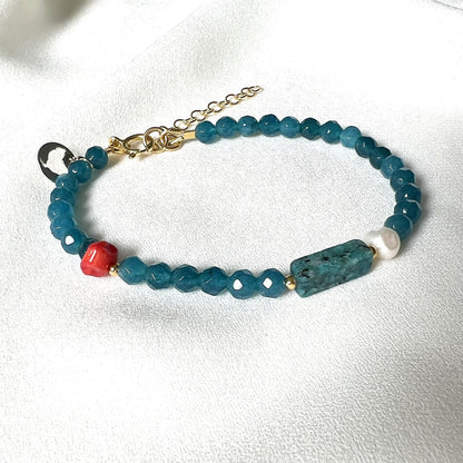 Armband Ocean Water, jade, turquoise