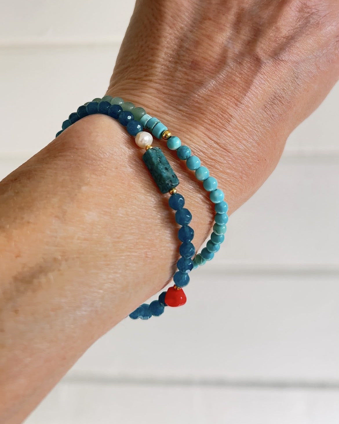 Armband Ocean Water, jade, turquoise