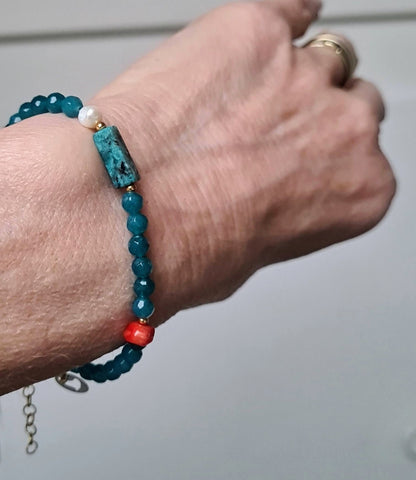 Armband Ocean Water, jade, turquoise