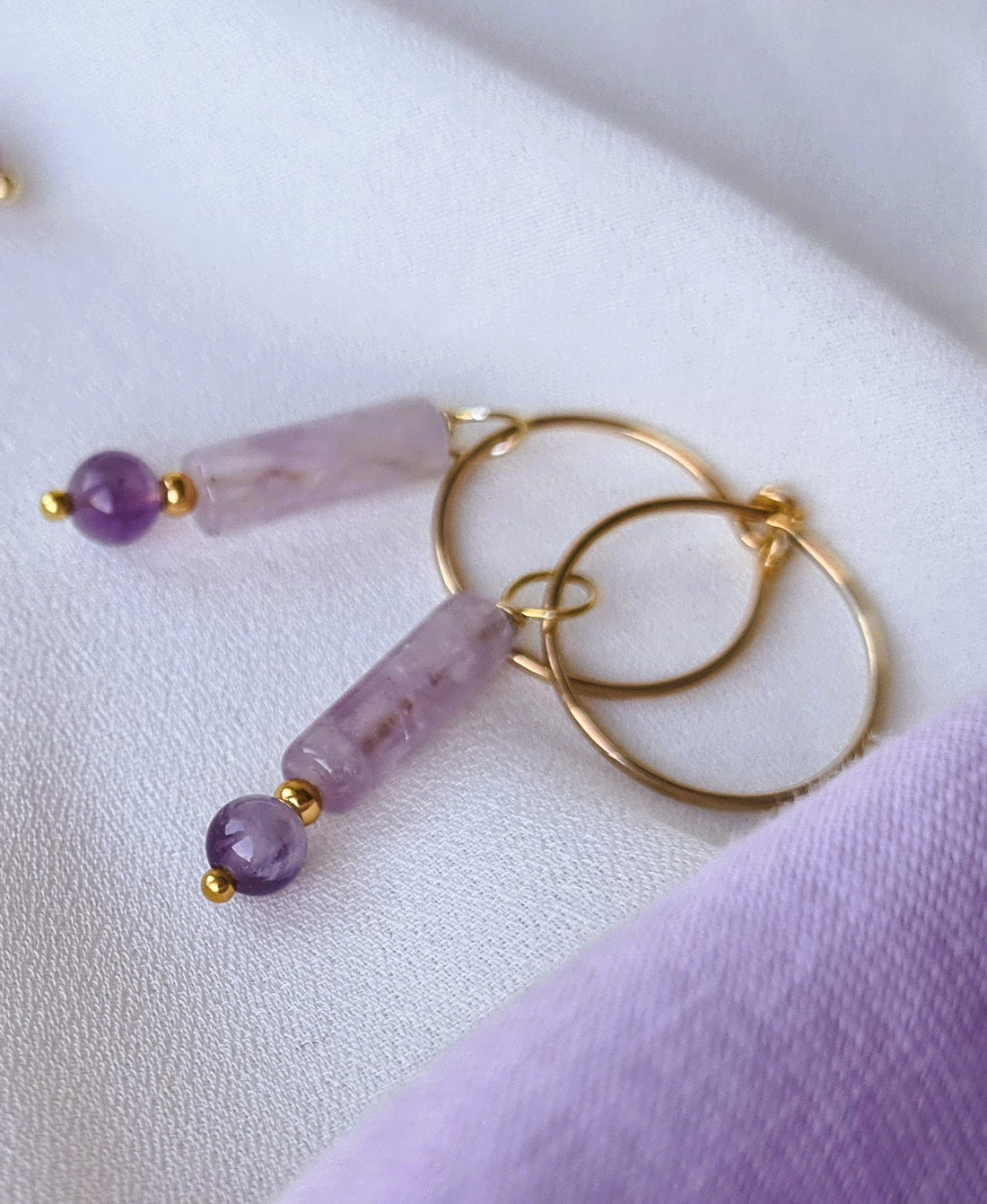 Oorbellen My friend, amethist