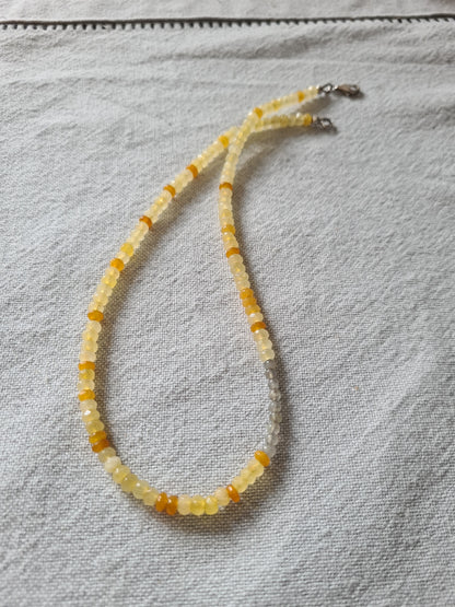 Ketting Starry Night, gele agaat en labradoriet