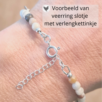 Armband Sunny Stone, zonnesteen, labradoriet, parel