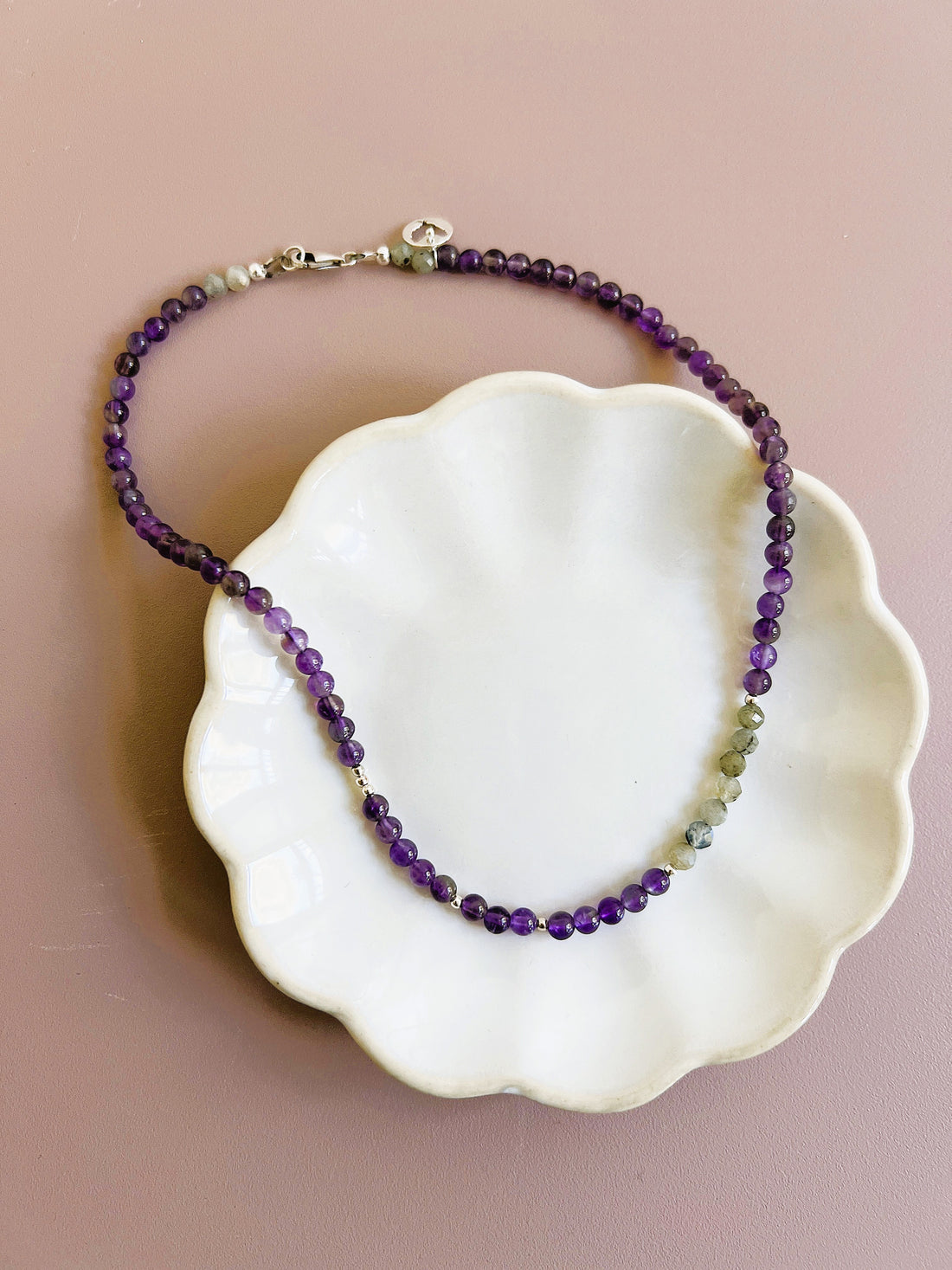 Ketting You&amp;Me, amethist, labradoriet
