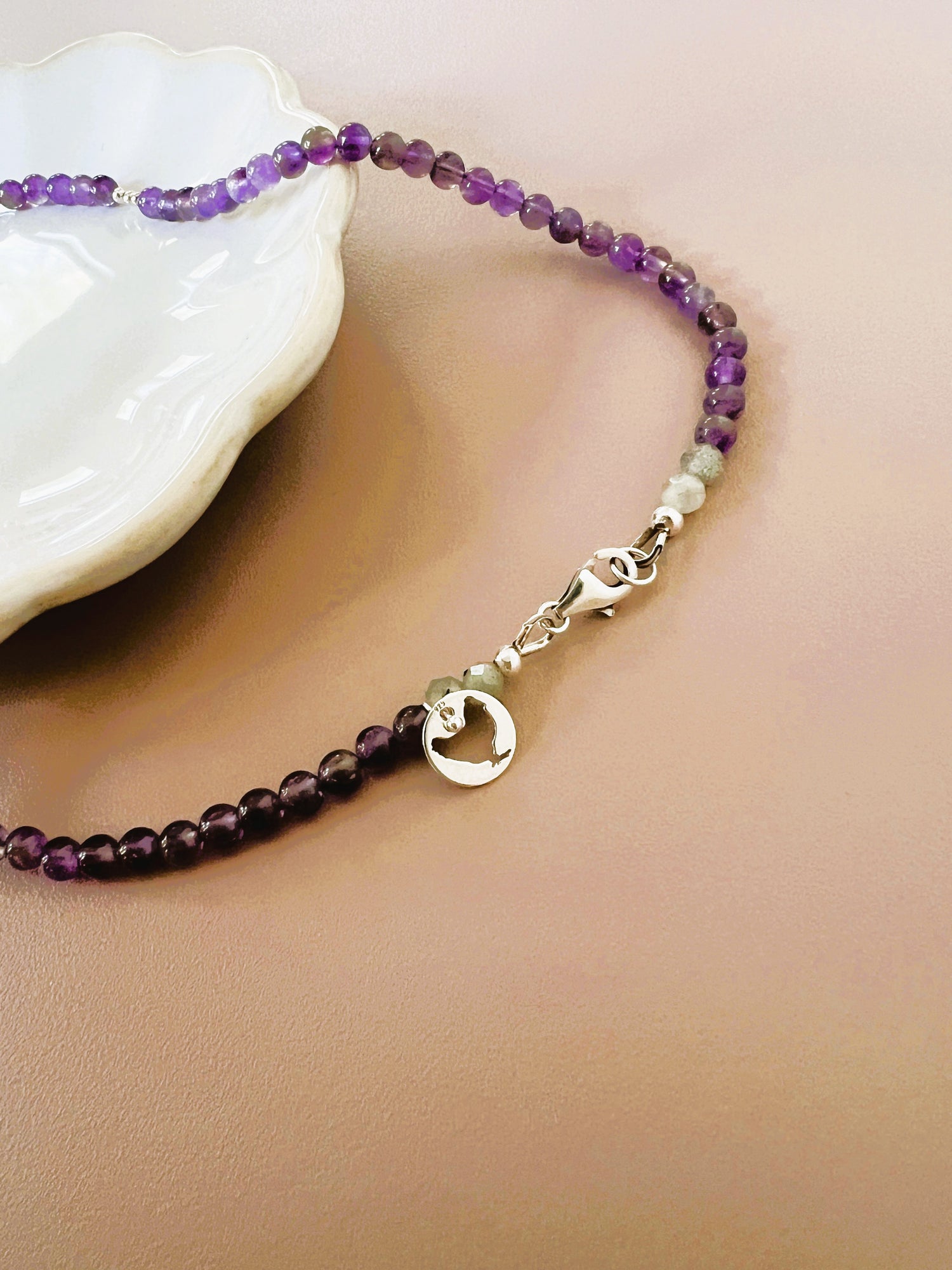 Ketting You&amp;Me, amethist, labradoriet