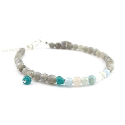 Armband Dutch Sky, aquamarijn, apatiet en labradoriet