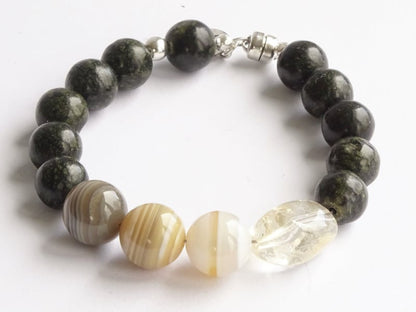 Armband Forest, zoisiet en agaat