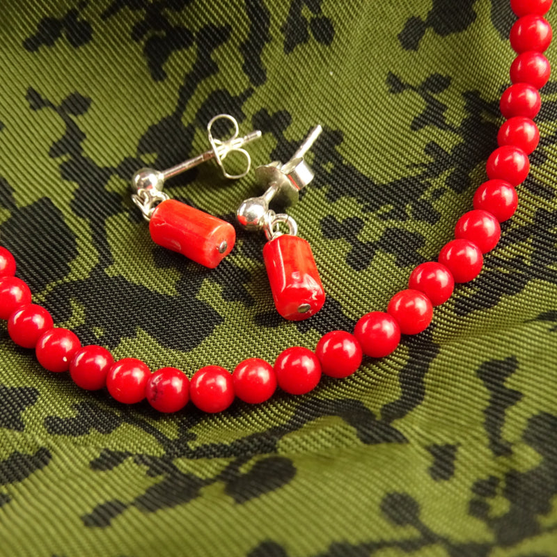 Ketting Cheeky, koraal en labradoriet