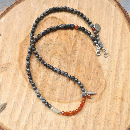 Ketting Autumn, labradoriet en agaat