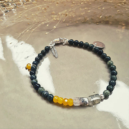 Armband Little Star, zoisiet en hematiet kwarts