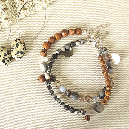Armband Believe, zebra jaspis, picture jaspis
