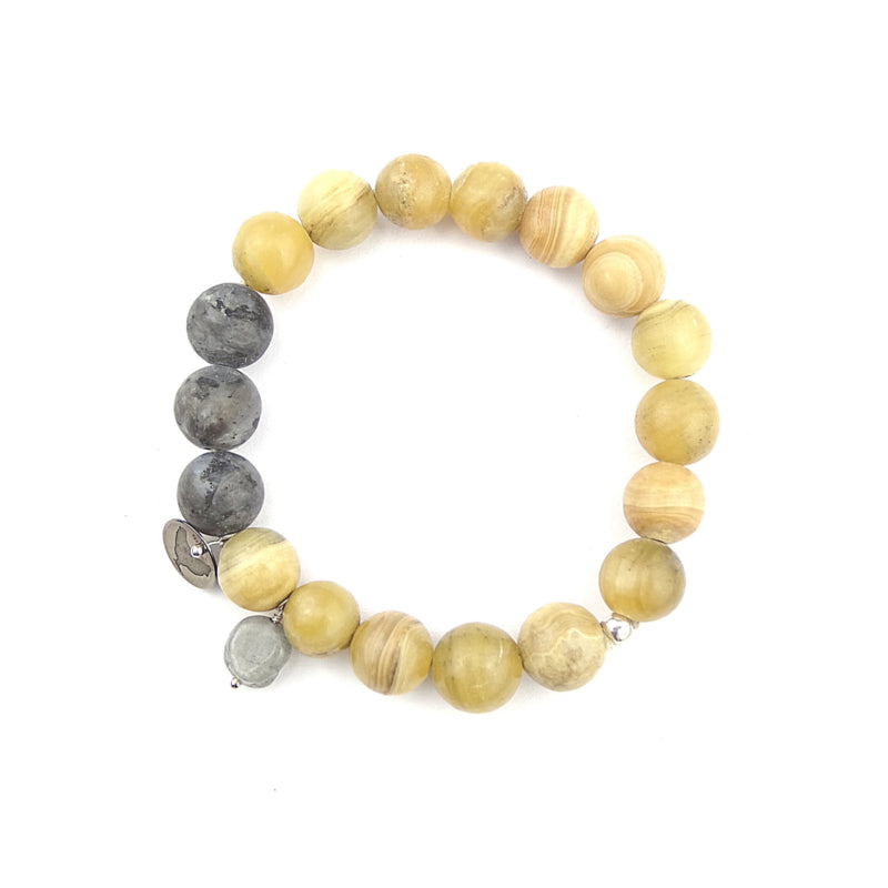 Unisex armband Hidden Earth, serpentijn en labradoriet